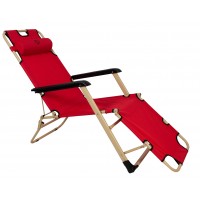 Шезлонг лежак Bonro 180 см красный (70000014)