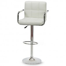 Барный стул Just Sit Astana до100 кг. Белый стул визажиста, барное кресло