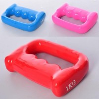 Гантель Profi 1 кг з вініловим покриттям (Рожева)