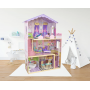 Кукольный домик с мебелью для Барби. 3 этажа, лифт, дерево + МДФ. 126х87х34 см.