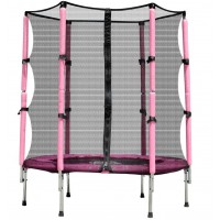 Батут FitToSky 140см з сіткою. Рожевий батут FitToSky 140 см.