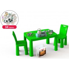 Кухонний набір, стіл та стільці Долоні (04670/1) Зелений