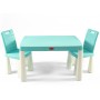 Детский стол и два стула (04680/7) Долони, пластиковый. Бирюзовый