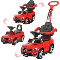 Толокар каталка Mercedes з батьківською ручкою (Червоний - SX1578-3)