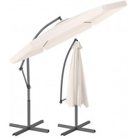 Зонт садовый угловой с наклоном FunFit Garden. Бежевый 3м.