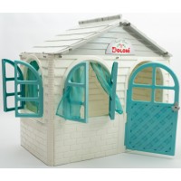 Детский пластиковый домик (Бежево-серый) Долони - 02550/15