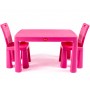 Дитячий пластиковий стіл і два стільці Долоні (04680/3) Рожевий