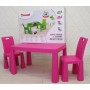 Дитячий пластиковий стіл і два стільці Долоні (04680/3) Рожевий