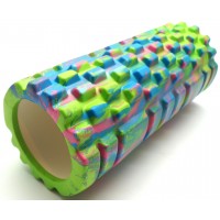 Масажний валик (MS 0857-1) Салатовий з розводами 33х14 см.