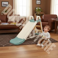 Горка детская пластиковая Долони 140 см. (0140/18) Бежево-мятная