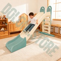 Детская пластиковая горка Doloni (014550/23) Бежево-Мятная  до 40 кг., спуск 243 см.