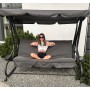 Садовая качель JUST GARDEN Relax Comfort 3-мест., до 200 кг! Серый