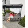 Садовая качель JUST GARDEN Relax Comfort 3-мест., до 200 кг! Серый