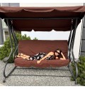 Садова гойдалка JUST GARDEN Relax Comfort 3-міс., до 200 кг! Коричневий