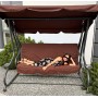 Садовая качель JUST GARDEN Relax Comfort 3-мест., до 200 кг! Коричневый