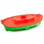 Детская пластиковая песочница в форме корабля Doloni (03355/3). Зелено-красный