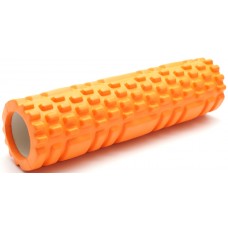 Массажный валик (ролик) для йоги / Оранжевый / 29х8 см. - MS 1836