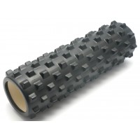 Масажний валик (MS 1843-1B) / Чорний / 45х14 см. (шипи).