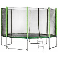 Батут Atleto 490 см с двойными ногами с сеткой зеленый (21001003)