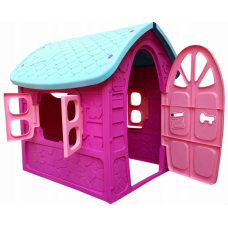 Будиночок дитячий Play House Dorex 5075. Рожевий пластиковий будиночок 120x113x111 см.
