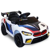 Дитяча машина на акумуляторі Just Drive BM-M4. Електромобіль 2 мотора по 30 Вт, MP3, 6 км / ч. Білий