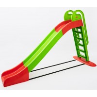 Детская пластиковая горка Doloni (014550/1) Зелено-Красная до 40 кг., спуск 243 см.