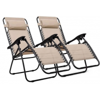 Шезлонги комплект 2шт  Bonro СПА-167A бежевый
