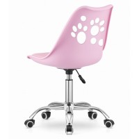 Стул с регулировкой Pink Print до 100 кг. Розовый. Кресло для офиса, компьютера