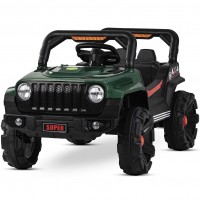 Дитяча машина на акумуляторі Just Drive JЕЕP GRAND-RS1. Два мотори по 30 Вт, MP3, 6 км/год. Зелений