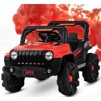 Детская машина на аккумуляторе Just Drive JЕЕP GRAND-RS1. Два мотора по 30 Вт, MP3, 6 км/ч. Красный