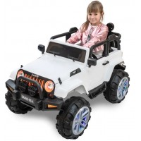 Дитяча машина на акумуляторі Just Drive JЕЕP GRAND-RS1. Два мотори по 30 Вт, MP3, 6 км/год. Білий
