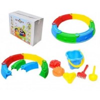 Песочница пластиковая, сборная 1100×150 мм, 8 деталей KinderWay (KW-01-118-1)