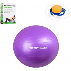 Фитбол ProfiBall 65 см + насос (MS 1540А) Фиолетовый