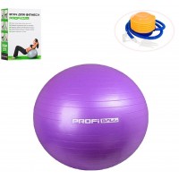 Фітбол Profi Ball 75 см + насос Фіолетовий (MS 1541F)
