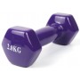 Гантель Profi 2 кг с виниловым покрытием (Фиолетовый) - 1шт.
