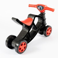 Біговел пластиковий (0136/02) Долоні. Червоно-чорний мінібайк до 20 кг.