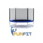 Батут FunFit 252 см. Сітка і Сходи (B-FF252) Синій