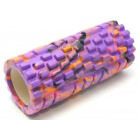 Масажний валик (MS 0857-1) Фіолетовий з розводами 33х14 см.