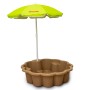 Песочница - бассейн "Цветок" с зонтом Doloni (01235/01eco) 0,81 м. Коричневый