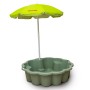Песочница - бассейн "Цветок" с зонтом Doloni (01235/03eco) 0,81 м. Бирюзовый