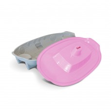 Дитяча пластикова пісочниця у формі корабля Doloni (03355/6). Сіро-рожева