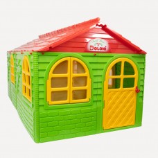 Дитячий пластиковий будиночок Doloni (02550/23) 256х129х120 см. Зелений