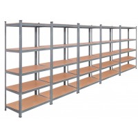 Стелаж металевий 5 секцій 25 полиць Siker (40810125)