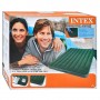 Надувной матрас Intex 66929 со встроенным ножным насосом / Зеленый