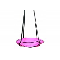 Підвісна садова гойдалка (гніздо лелеки) для дітей та дорослих 100 см. до 100 кг. Малиновий