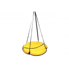 Підвісна садова гойдалка (гніздо лелеки) для дітей та дорослих 100 см. до 100 кг. Жовтий