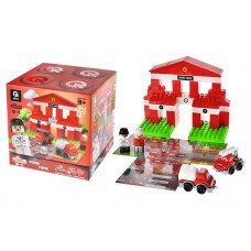 Конструктор "Block&Steps: Пожарная команда" + ходилка и мемори игра 3в1, 74 дет. QB300-001 qbee