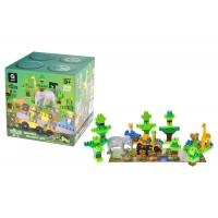 Конструктор «Block&Steps: Приключения в Сафари» + ходилка и мемори игра 3в1, 89 дет. QB300-006 qbee