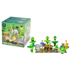 Конструктор «Block&Steps: Приключения в Сафари» + ходилка и мемори игра 3в1, 89 дет. QB300-006 qbee