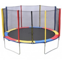 Батут Atleto 404  см з сіткою multikolor